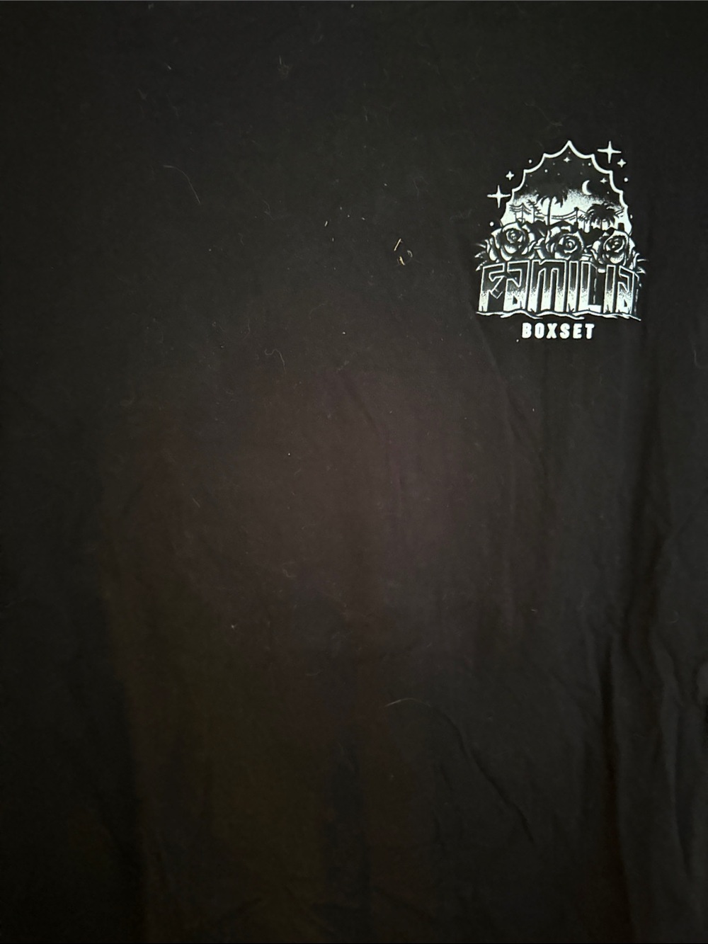 Men's Black Short-Sleeve Graphic Tee with White Chest Print